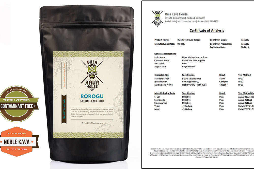 Now Available: Bula Kava House Certificates of Analysis